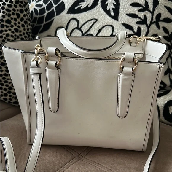 Coach Cream Floral Studded Satchel - Picture 2 of 9